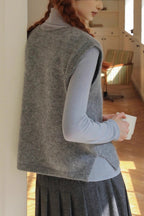 Relaxed Fit Crewneck Knit Top