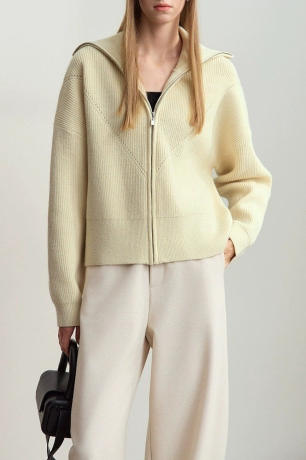Slouchy High Neck Loose Solid Sweater