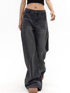 Retro Washed Distressed Boyfriend Jeans