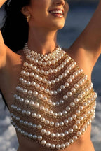 Fashionable Festival Beach Pearl Body Necklace