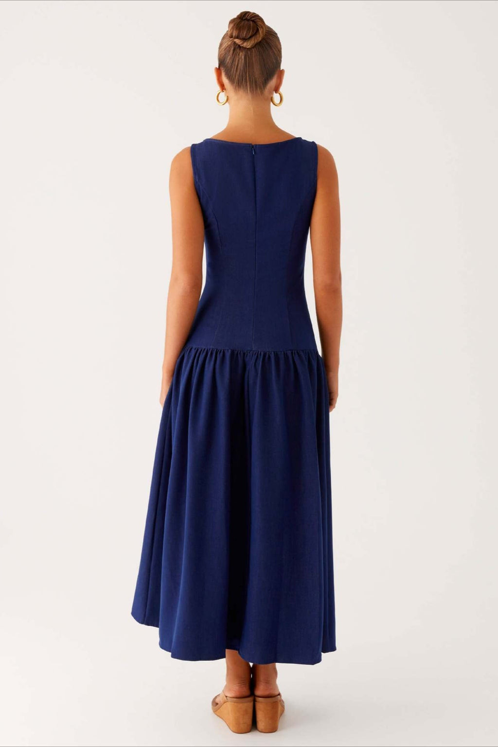 Sleeveless Button Up Denim Dress