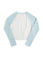 Kitten Print Raglan Long Sleeve Tee