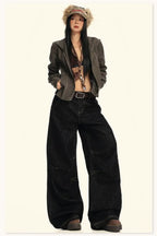 Wide-Leg Drapey Jeans