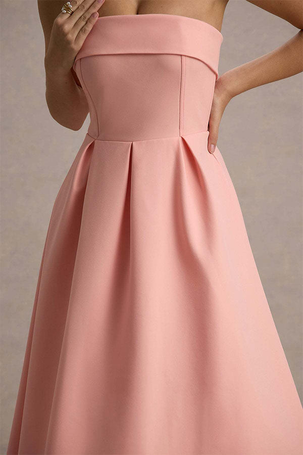 Celine Strapless Midi Dress