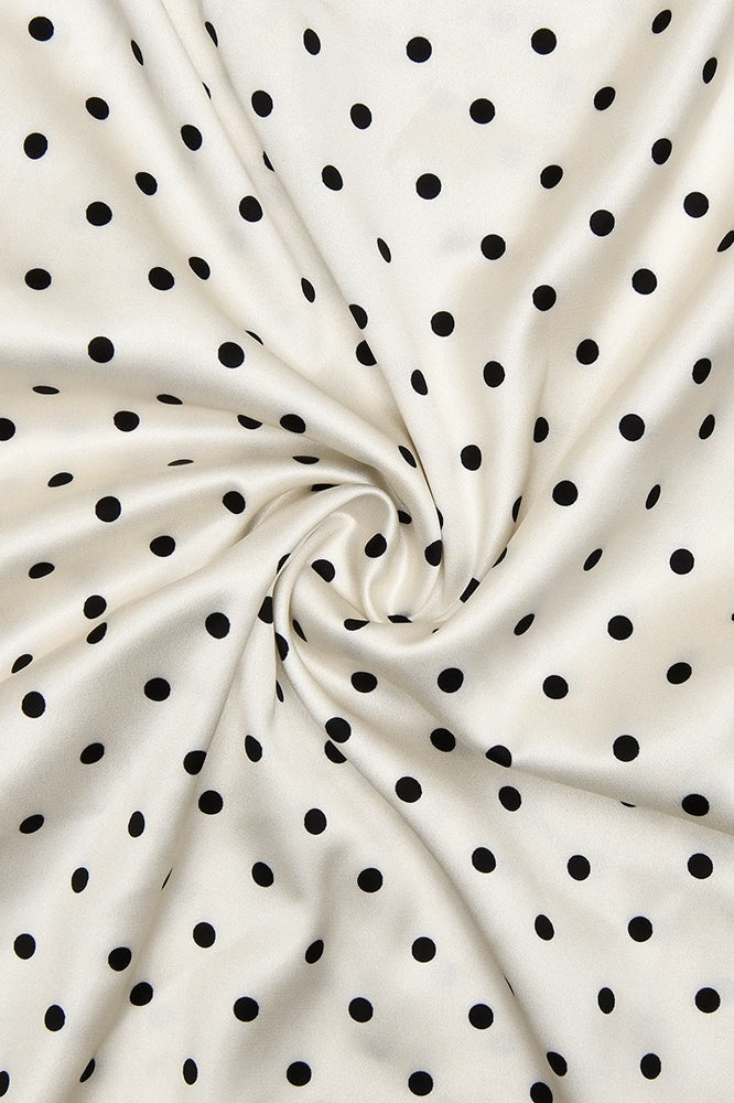 White Polka Dot Bodycon Cami Maxi Dress