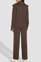 Monochrome Track Jacket Pants Activewear Set