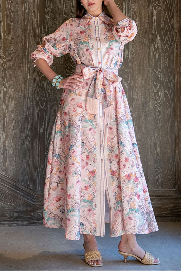 The Exclusive Patterned Shirt Dress – Belted Silhouette
