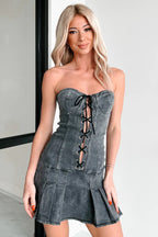 Sexy Strapless Denim Dress