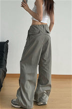 Solid Paneled Quick Dry Casual Pants