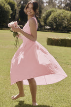 Pink cotton corset sundress
