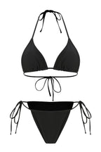 Solid Color Stretch Two-piece Bikini Swimsuit and Hollowed-out Long-sleeved Slim-fit Cover-up Maxi Dress Set