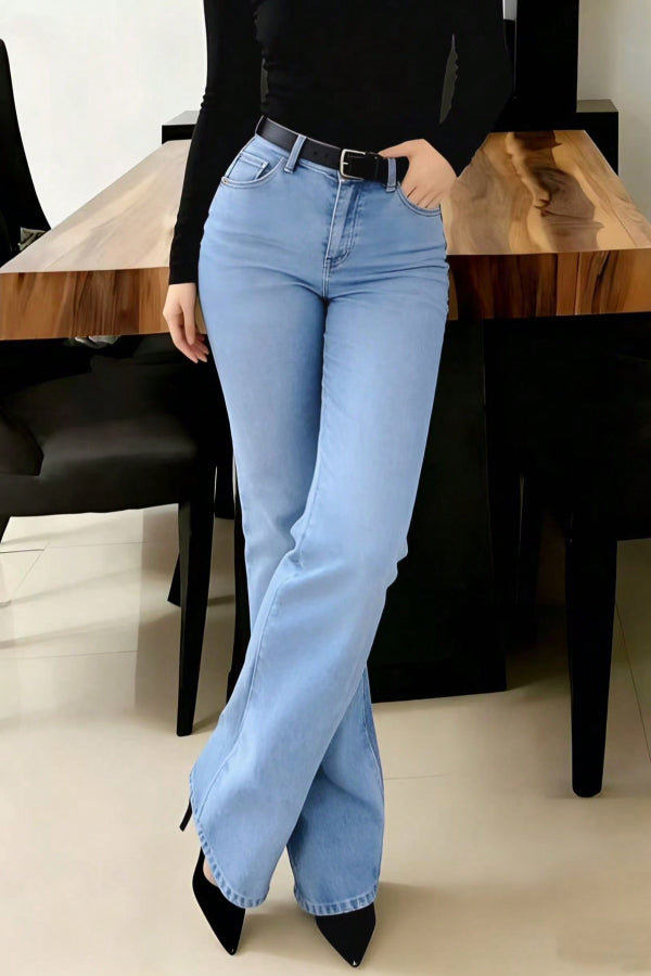 Stylish High-waisted Pockets Casual Women's Jeans