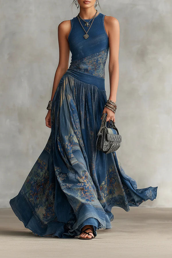 Maya Bohemian Asymmetric Drop-Waist Dress