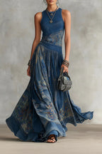 Maya Bohemian Asymmetric Drop-Waist Dress