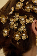 Vintage Court Style Pearl Flower Hair Clip