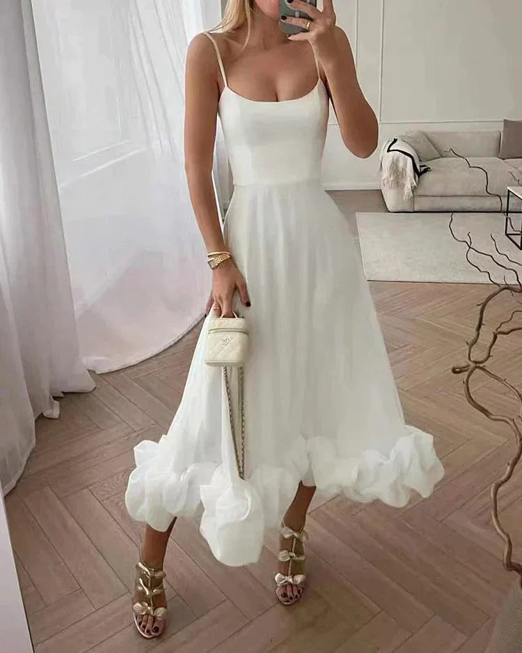 Begoña Premium Dress with Party Hem Elevated Occasion Wear