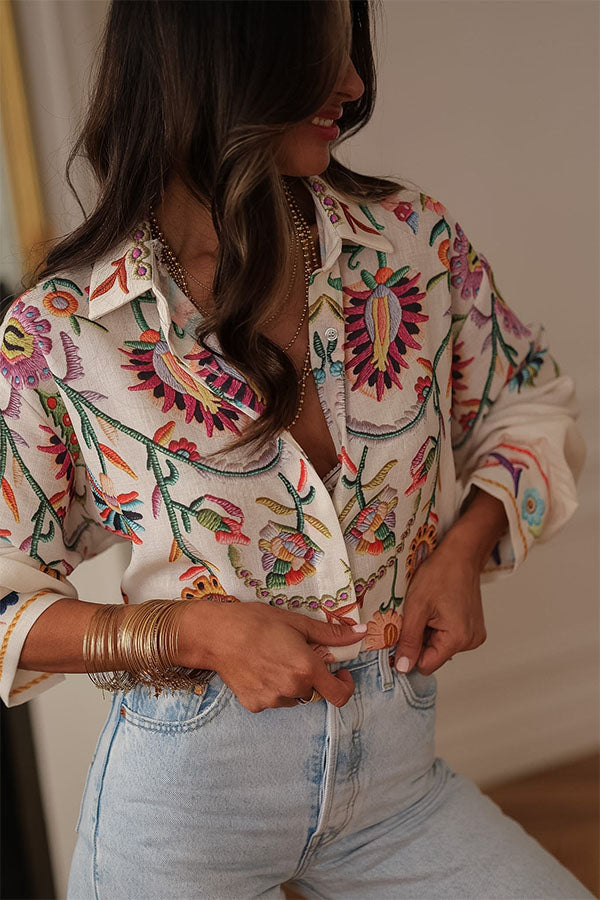 Wanderlust Floral Print Casual Shirt