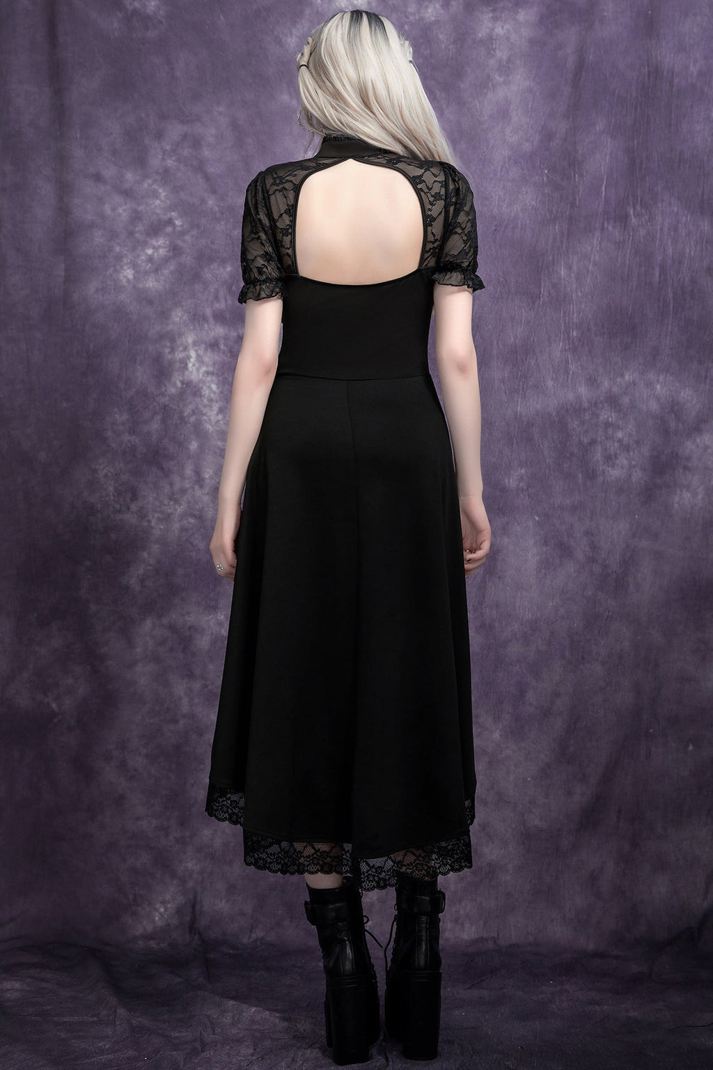 Backless Lace Gothic Dress