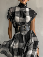 Elara | Plaid Maxi Dress