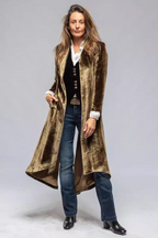 Velvet Solid Vintage Split Long Loose Cardigan Overcoat