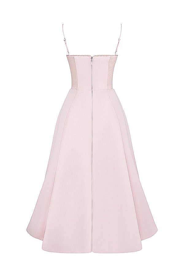 | Strapless V-neck Sleeveless Maxi Dress