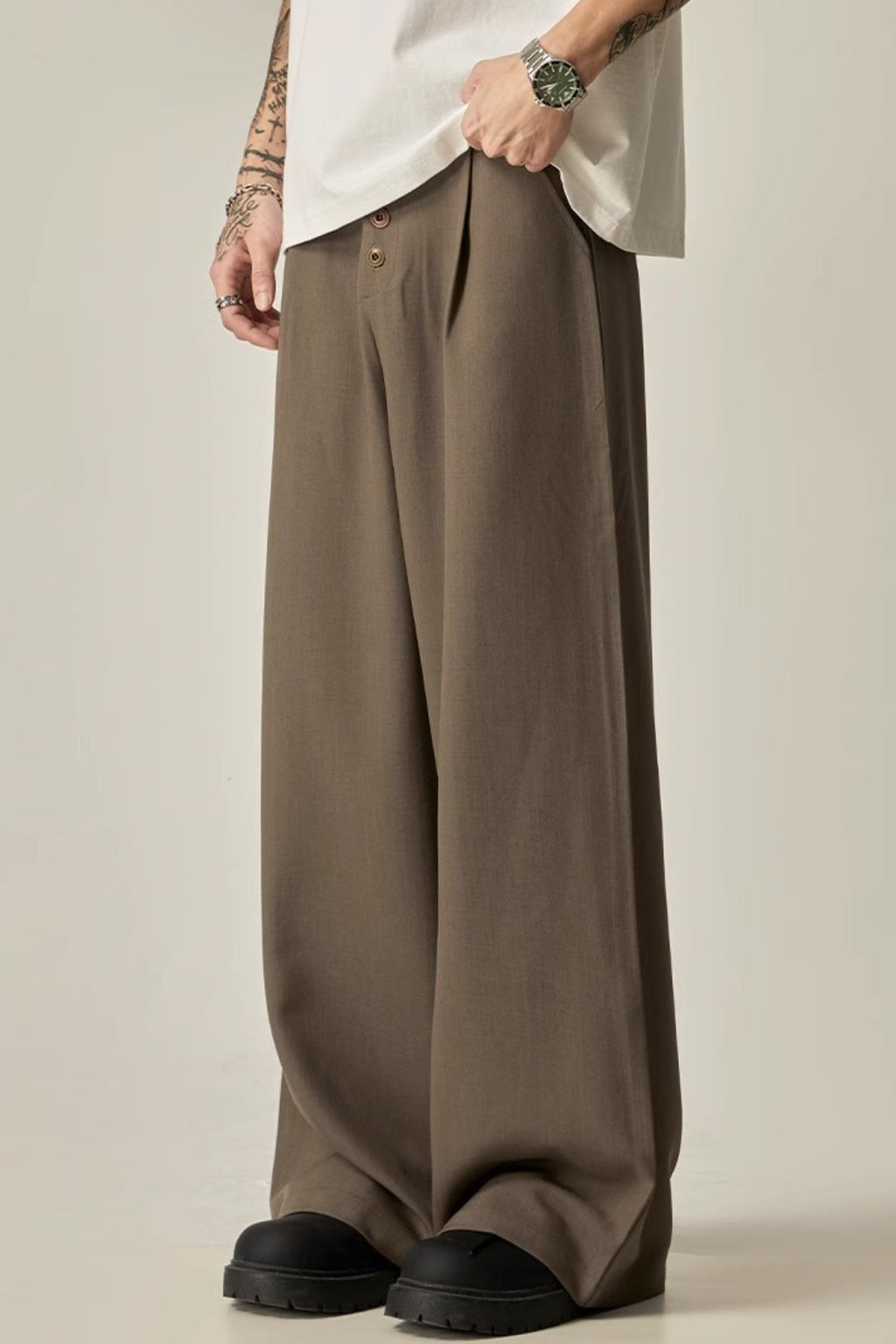 Vintage Relaxed Fluid Wide Leg Pants