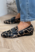 Leopard Print Low-cut Loafers