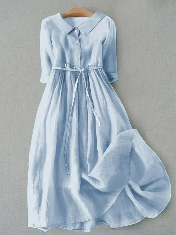 Salomé Chic Linen and Blend Dress Evening Wear Edit