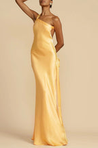 Satin One Shoulder Bodycon Dress