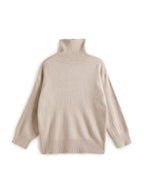 Solid High Neck Pullover Sweater