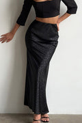 Leopard Print Satin Mermaid Skirt