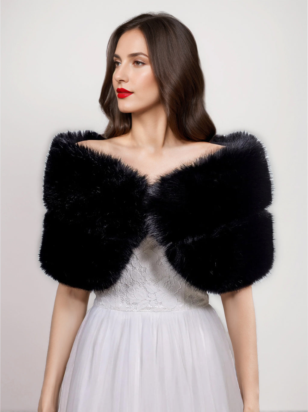 Women Poncho Black Cape