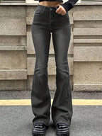 American Retro Micro-Boob Flare Jeans