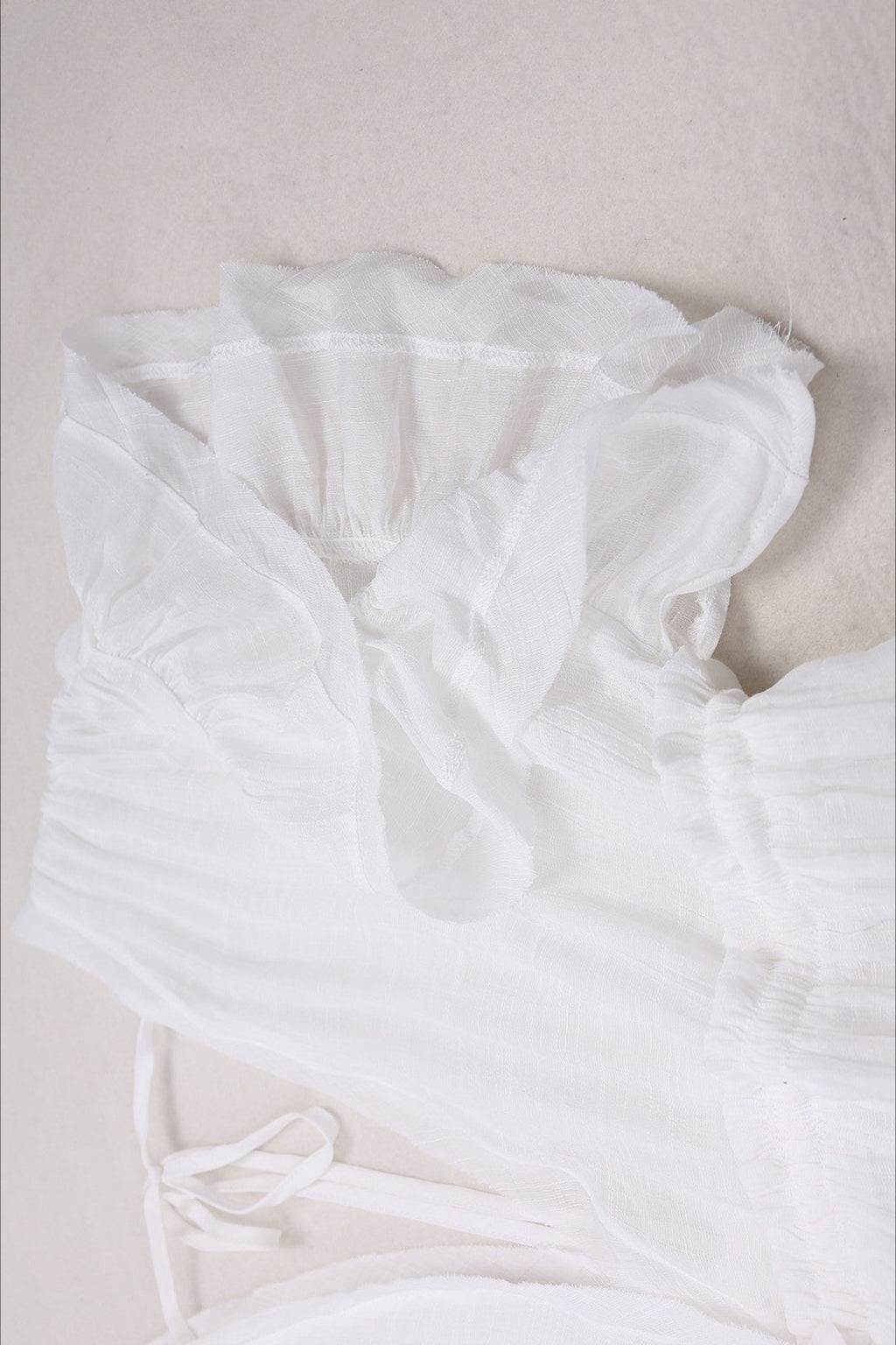 Deep V Neck Ruffle Sleeve Drawstring Waist Button Front Pocket Maxi Dress