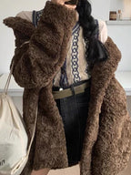 Vintage Brown Faux Fur Jacket