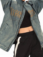 Badge Embroidery Patchwork Jacket