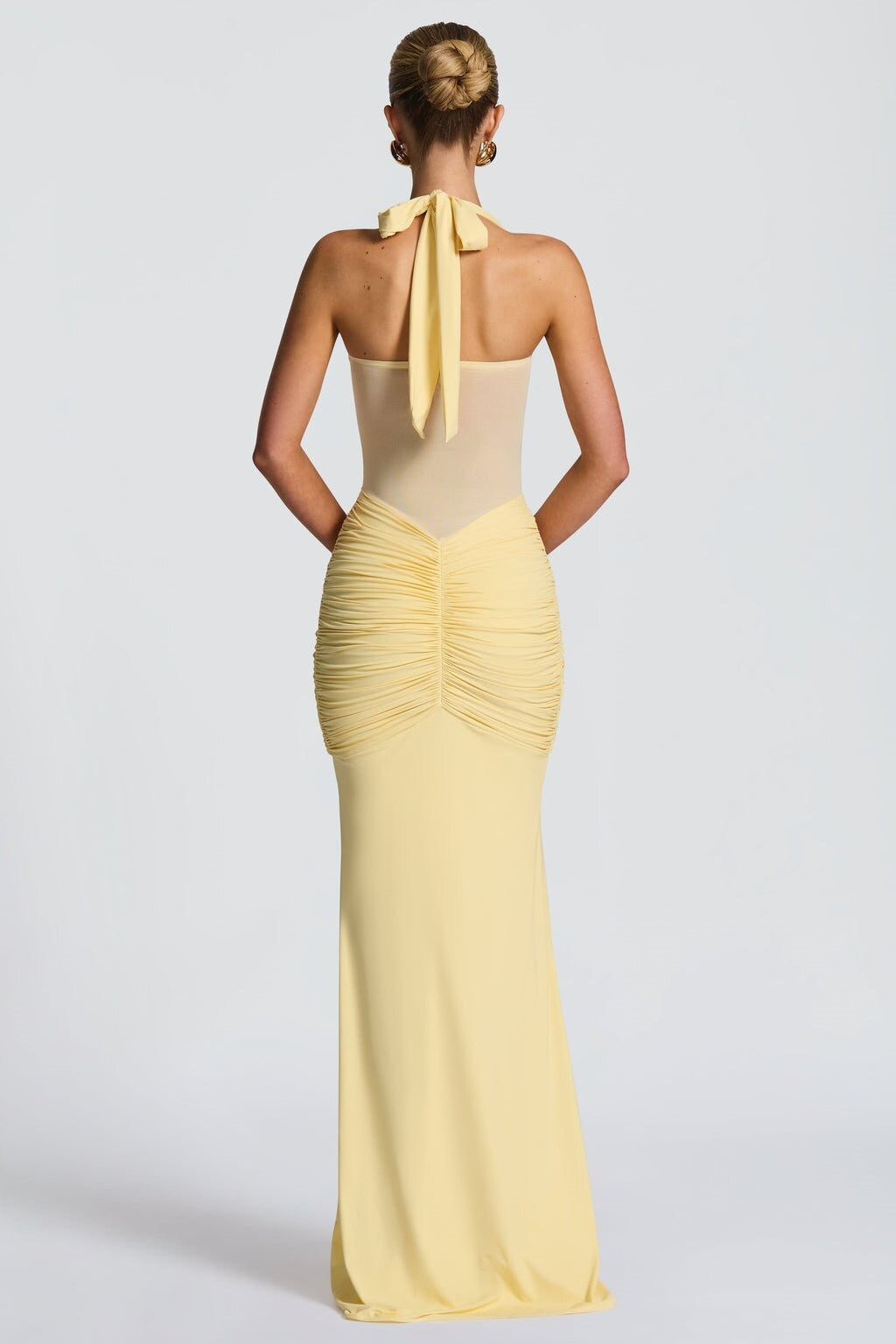 Tie Strap Mesh Maxi Dress
