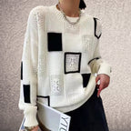 | Women's Patchwork Knitted Sweater