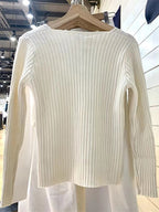 Vintage V Neck Rib Sweater