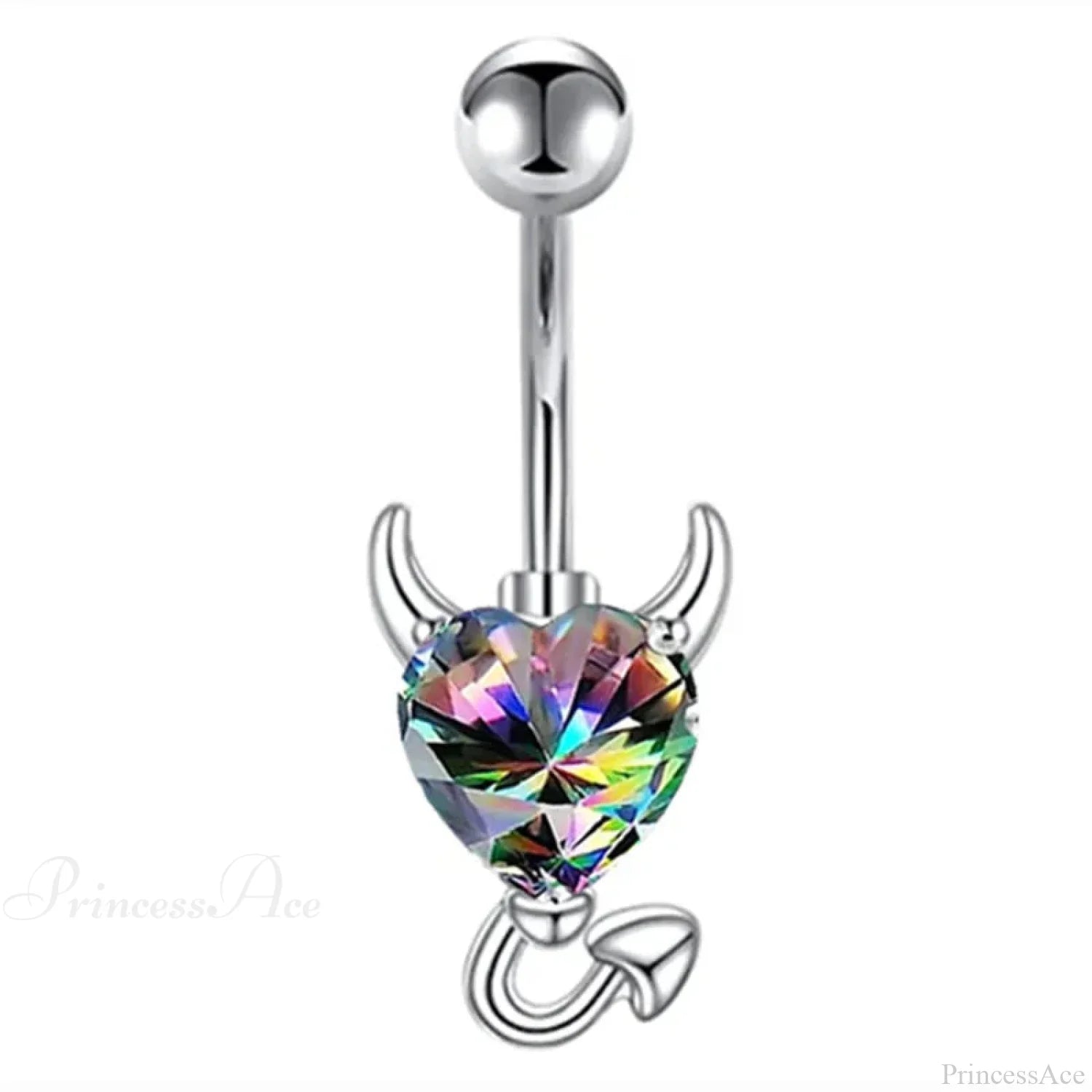 AB Butterfly Lunar Pink Gothic Belly Ring