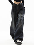 Cross Hot Diamond Blue Wash Baggy Boyfriend Jeans