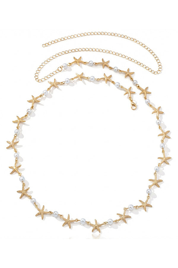 Vintage-style Ethnic Openwork Floral Body Chain