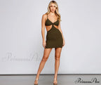 Absolute Bombshell Stylish Cutout Mini Dress
