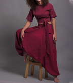 Casual Linen Baggy pants & Top 2pieces Set