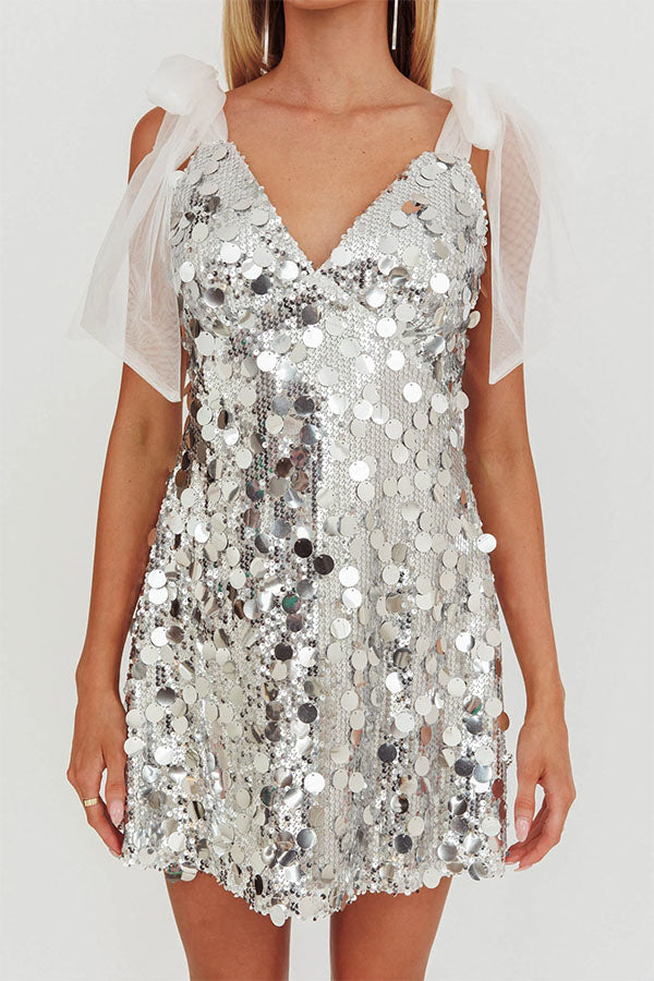 Celeste Glamour Sequin Mini Dress