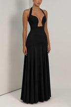 Seraphina Deep V Maxi Dress