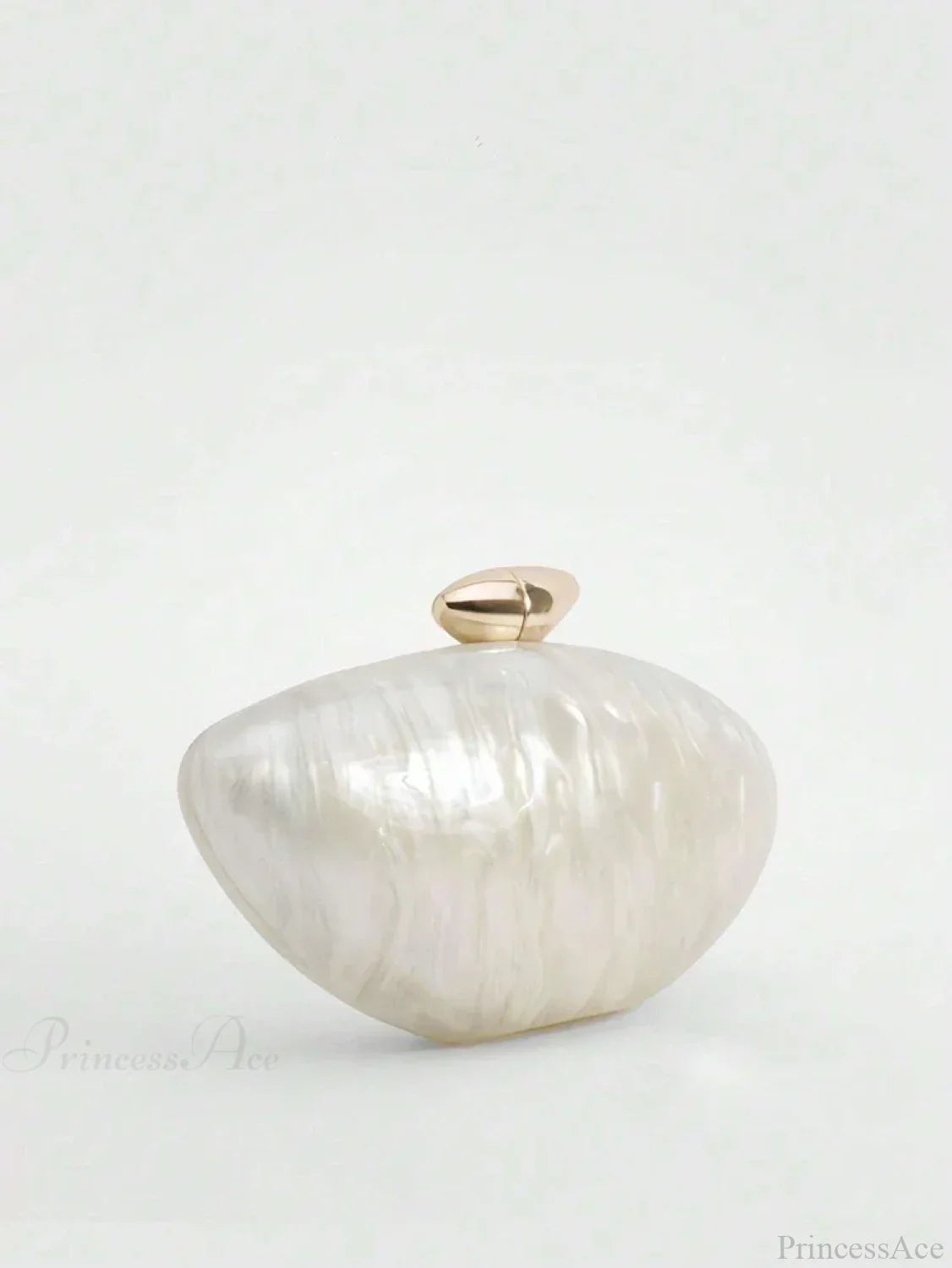 Acrylic Egg Shaped Designer Evening Party Handbag Pearl Shell Purse