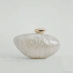 Acrylic Egg Shaped Designer Evening Party Handbag Pearl Shell Purse