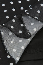 Polka Dot Spaghetti Strap Cowl Neck Slip Maxi Dress