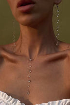 Clear Crystal Dewdrop Earrings